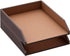 Thipoten Leather Letter Tray, Stackable Desk Organizer Holder for Office Supplies, Paper, and Files, Brown-2Tiers