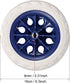6.5 Inch 2pcs 22Lbs uxcell Shopping Cart Wheel Replacement Dia Rubber Foaming Blue (Load Capacity Each)