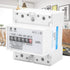 4P LED Single Phase Two Wire Energy Meter, Din Rail Voltmeter Ammeter Kwh Multimeter for Electricity Power