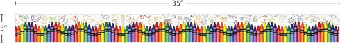 (EP63269) Edupress Crayons Straight Border Trim