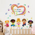 Mirabuy Play Learn & Grow Together Wall Decals Kids Inspirational Quotes Handprint Wall Stickers for Classroom Kids