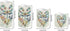 Set 4 Dragonfly Floral Flameless Candles with Remote Timer Flickering LED Pillar Candles Color Changing of Battery