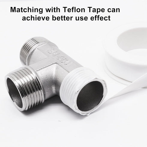 Tee Pipe Fittings 304 Stainless Steel Tee, 3/4" x 3/4" x 3/4" Male NPT Thread Adapter, 1 Pack