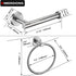 Brushed Nickel Toilet Paper Holder and Hand Towel Ring Set - 2 Pieces Bathroom Hardware Accessories