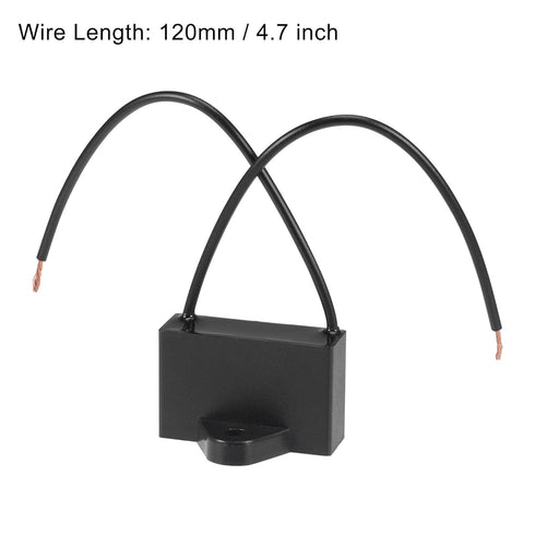 uxcell CBB61 Ceiling Fan Capacitor 0.8uF 250V AC, 2 Wires, 36x23x12mm, 2Pcs for Electric Fan Pump Motor