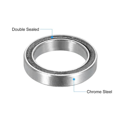 uxcell 5pcs Miniature Deep Groove Ball Bearings 15x21x4mm Double Sealed for Electric Motor, Home Appliances