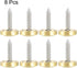 uxcell Mirror Screws Decorative Caps, Polished Gold Cover Nails, 14mm, 8pcs