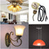 Zing Ear ZE-109 ON-OFF Pull Chain Lamp Switch for Ceiling Fan Lights - Bronze, 2 Pack