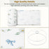 RAINFALLARING Seamless 13"x13"x10" Drum Lamp Shades daisies watercolor hand draw You can change color from file