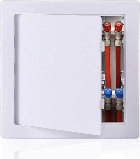 Suteck Plastic Access Panel for Drywall Ceiling, 10 x 10 Inch Reinforced Plumbing Wall Access Doors Removable Hinged