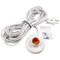 1pcs White Hanging Light Cord E27 Socket to 2-Prong with On/Off Switch, 26ft Wire