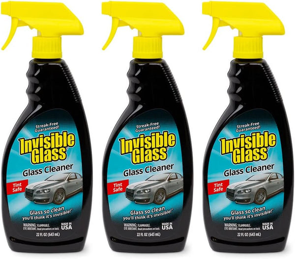 Invisible Glass 92164-3PK Premium Glass Cleaner Spray for Car Windshields and Windows,