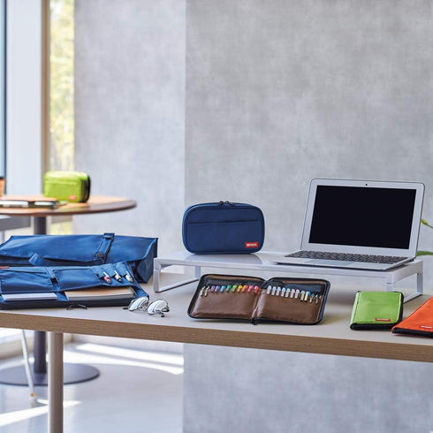 LIHIT LAB Laptop Sleeve with Storage Pockets, 10 x 13.8 Inches, Indigo (A7554-11N)