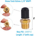 12 PCS Anti-Corrosion Brass Schrader Valve Standard Valve Core with 1/4''NPT Male and 1/8" NPT Male Threads