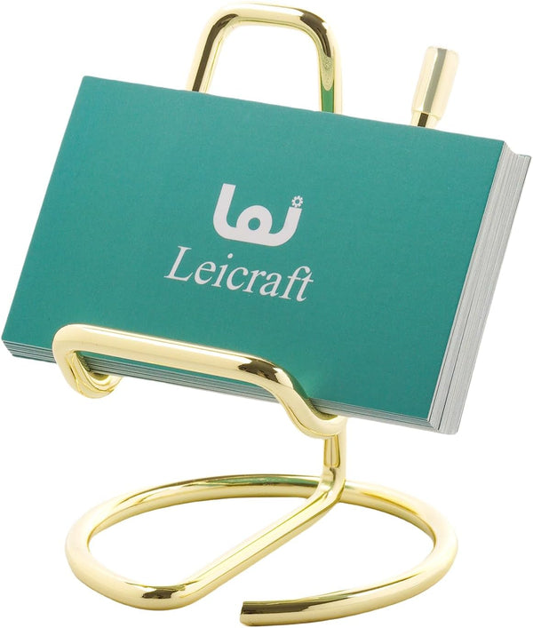 Business Card Holder for Desk - Cute Metal Card Organizers and Office Desk Accessories for Men and Women