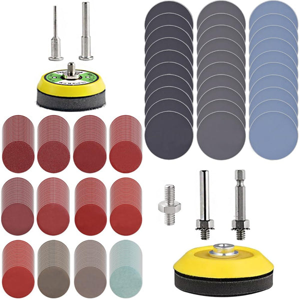 279 Pack 2/3 inch Sanding Discs Pad Kit for Drill, 2Pcs 1/8"&1/4" Shank Backer Plate