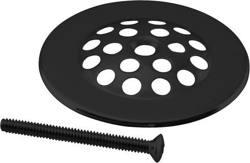 Westbrass Gerber Style Bee-Hive Tub Strainer Grid with Screw, Matte Black, D327-62