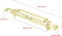 Semetall 5.6" Drawer Pulls - Modern Gold Cabinet Handles for Furniture, Pack of 2 with Screws, 3.8" Hole Distance