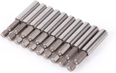 1/4 Magnetic Extension Socket Drill Bit Holder, 10Pcs Carbon Steel Magnetic Screwdriver Bit Holder for Power Tools