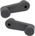 TRQ Front Window Crank Handle Set, Black, Compatible with 2003-2007 Freightliner Classic XL, FLD112, FLD120