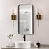E26 CRI90 Bulb AUGE LIGHT Gold Wall Light, Brushed Bathroom Vanity Light with Clear Glass Shade, Bathroom Sconces