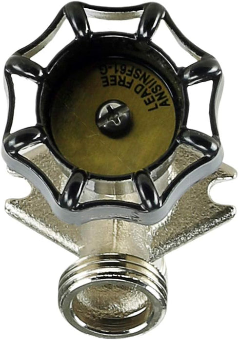12 Inch 1/2" 3/4" Midline Valve Anti-Siphon Frost-Free Sillcock PEX-A Inlet x Hose Bib Outlet, Chrome-Plated, Lead-Free
