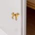 (50x35x25mm) Brass Bowknot Cabinet Knob Pull Handle, Small Drawer and Furniture Handle, Vintage Style for Wardrobe
