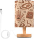 YETTASBIN Witch Elements Bedside Table Lamp, Small LED Desk Light USB Nightstand Lamp