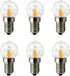 6 Pack E14 2W Mini Globe LED Bulbs, 20W Equivalent, Warm White 3000K, Dimmable for Chandeliers