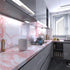 Marble Paper Granite Pink/White Roll Peel and Stick Wallpaper for Table Kitchen Countertop Cabinet Shelf Drawer Self Adhesive Vinyl Counter Top Covers Removable Waterproof Decorative Paper by BAYYA