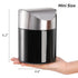 ZOOFOX Set of 2 Mini Trash Can with Swing Lid, Brushed Stainless Steel Countertop Garbage Bin, Modern Tiny Waste Basket for Office Desk, Vanity, Makeup Tabletop, Coffee Table