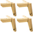 Cabilock 4pcs Titanium Metal Furniture Legs, 100mm Iron Sofa Cabinet Legs, Triangle