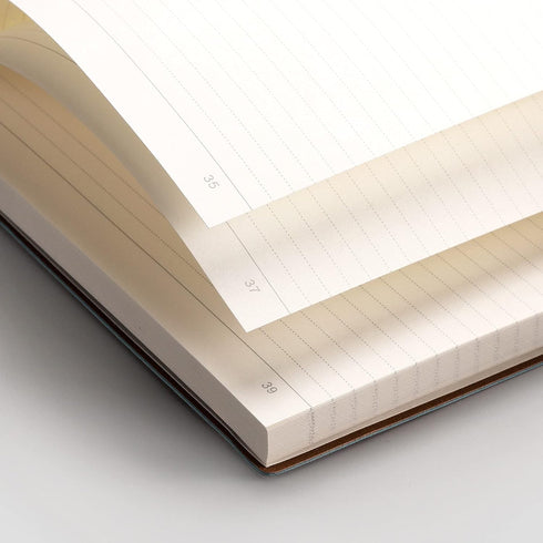 EMSHOI Notebook College Ruled - B5 Large Thick Notebook Leather Journal, 204 Numbered Pages, 100gsm Thick Paper