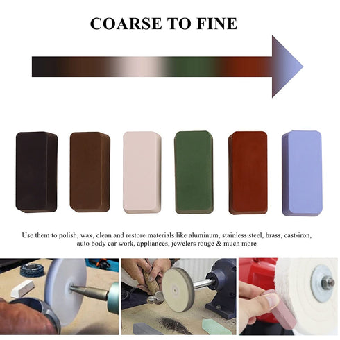 Green Metal Polishing Buffing Compound Bar for Removing Scratches from Hard Metals, Stainless Steel, Chrome, Iron-1