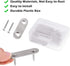 Glarks 20 Sets 50mm/2inch Stainless Steel Flat Brace Brackets with 40pcs Self Tapping Screws Set for Repair Fixing
