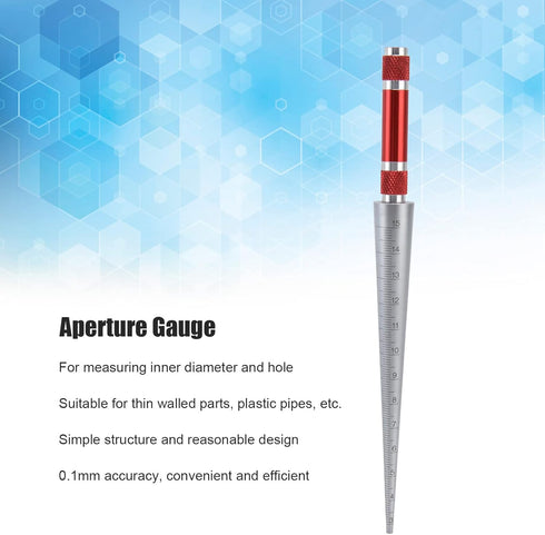 Feeler Ruler Aperture Welding Feeler Gauge, Stainless Steel Conical Taper Gauge for Inner Diameter Inspection