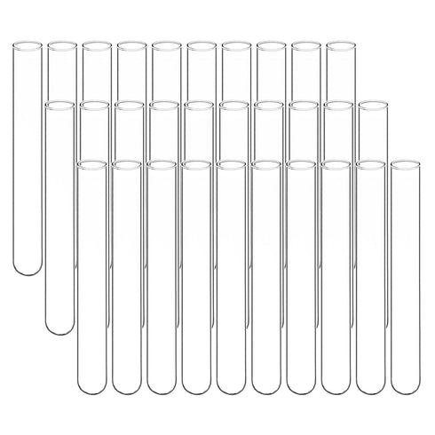Stonylab Glass Test Tubes: Transparent Borosilicate Glass Round Bottom Test Tubes, 20 mm Diameter, 150 mm Length,
