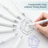 BAYTORY 8 Pcs Fine Point Erasable Gel Pens, 0.5mm Retractable Black and Blue Ink for Marking, Planner, Crossword Puzzles