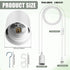6 Bulb 8.2Ft E26/E27 Pcs Light Socket Extension Hanging Lantern Cord Cable Lamp Cord with Switch Pendant Light Socket