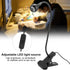LED Clip On Reading Light, Book Light, USB Mini Desk Night Lamp with Clip for Home Study (Warm-Black)