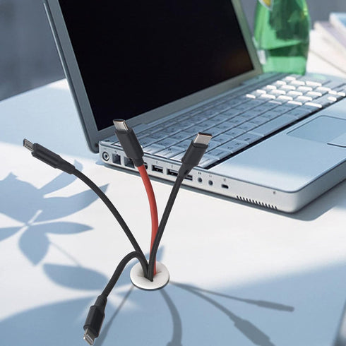 12 Pcs Cable Cord Grommet, 1" Wire Hole Cover for Cable Management, Desk Grommet for Office, Home.