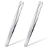 2 Pieces Flat Tip Tweezer Blunt Tip Tweezers, Stainless Steel Lab Forceps with Straight Flat Tips for Laboratory Work
