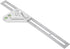 Combination Square with Bubble Level, Silver Flexible Woodworking Triangle Ruler Carpentry Tools
