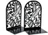 NDEMl Hummingbird Black Silhouette bookend, Creative Metal Hollow Bookstand, Bookshelf Folder for Desktop Study Storage