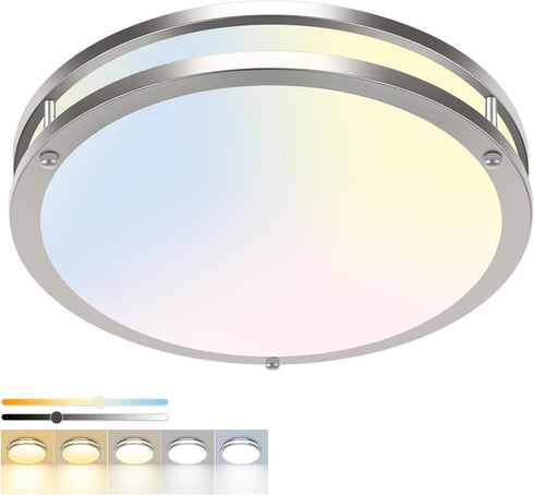 hepside 13inch Ceiling Lights, Dimmable Flush Mount LED Ceiling Light Fixture, 5CCT(3000K