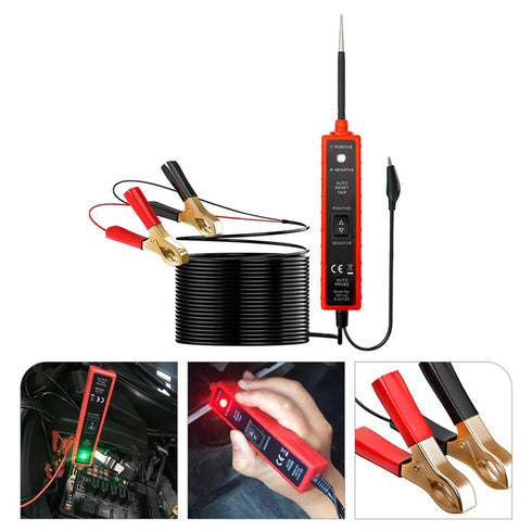 WOONEKY Automotive Circuit Tester Electrical System Diagnostic Tool with Positive Negative Clips Continuity and Light
