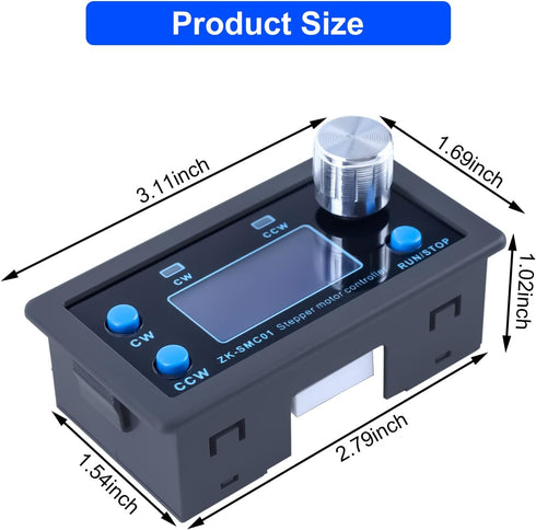 5-30V, 1/128 17/23 CNC Stepper Motor Controller (Driver Needed), PEMENOL DC Microstep Resolution, Adjustable Speed