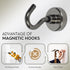 Neosmuk Heavy Duty Magnetic Hooks, Extra Strong Earth Magnets for Refrigerator, Cruise Hook for Hanging (Gunblack, Pack