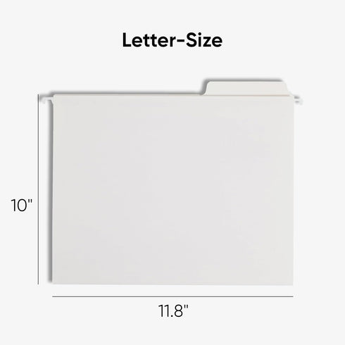 Smead FasTab Hanging File Folder, Letter Size, White, 20 per Box with 1/3-Cut Built-in Tab