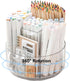 JIKIOU Acrylic Pen Holder, 360-Degree Rotating Pencil Organizer for Kids, Caddy Art Supply Organizer for Home Office